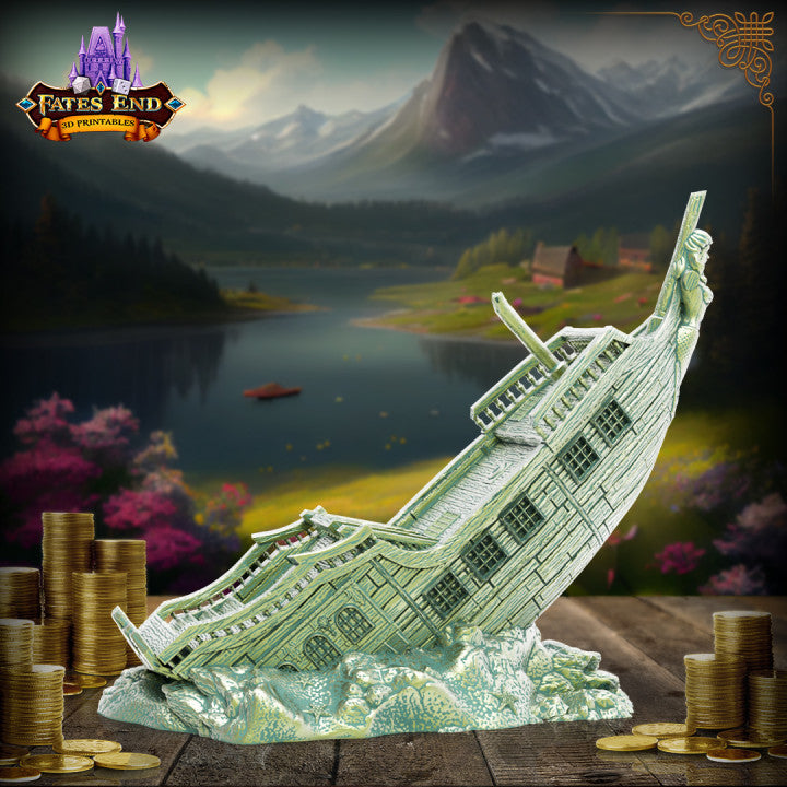 Sunken Pirate Ship Bank myntbank