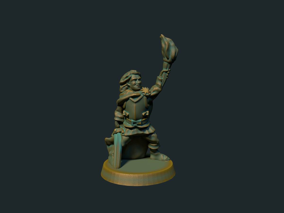 Eventyrer, 3D-printet D&D-miniatyr fra Spillsmia.