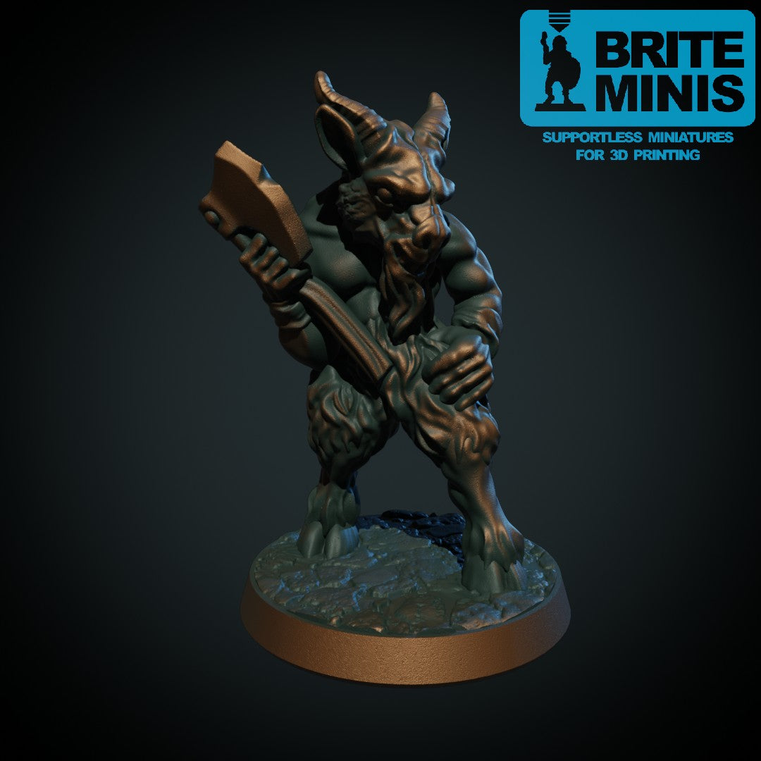 Dyremann I – 3D-printet D&D-miniatyr fra Spillsmia