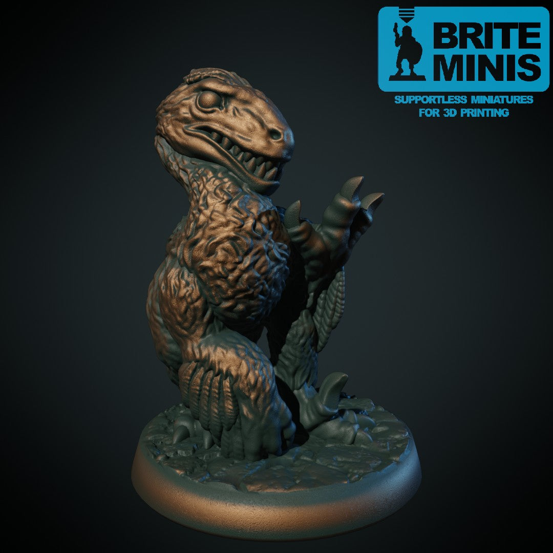 Dinosaur – Deinonychus II – 3D-printet D&D-miniatyr fra Spillsmia