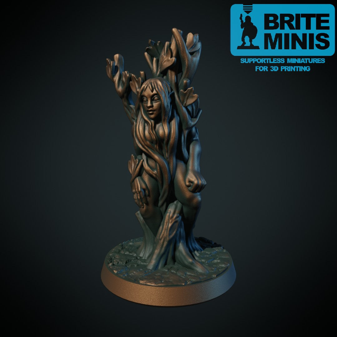 Dryade – 3D-printet D&D-miniatyr fra Spillsmia