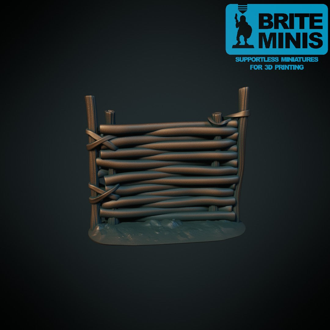 Wicker fence gate