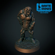 3D-printet kjøttgolem, grotesk sammensydd vandød skapning i grå PLA til D&D og Pathfinder.