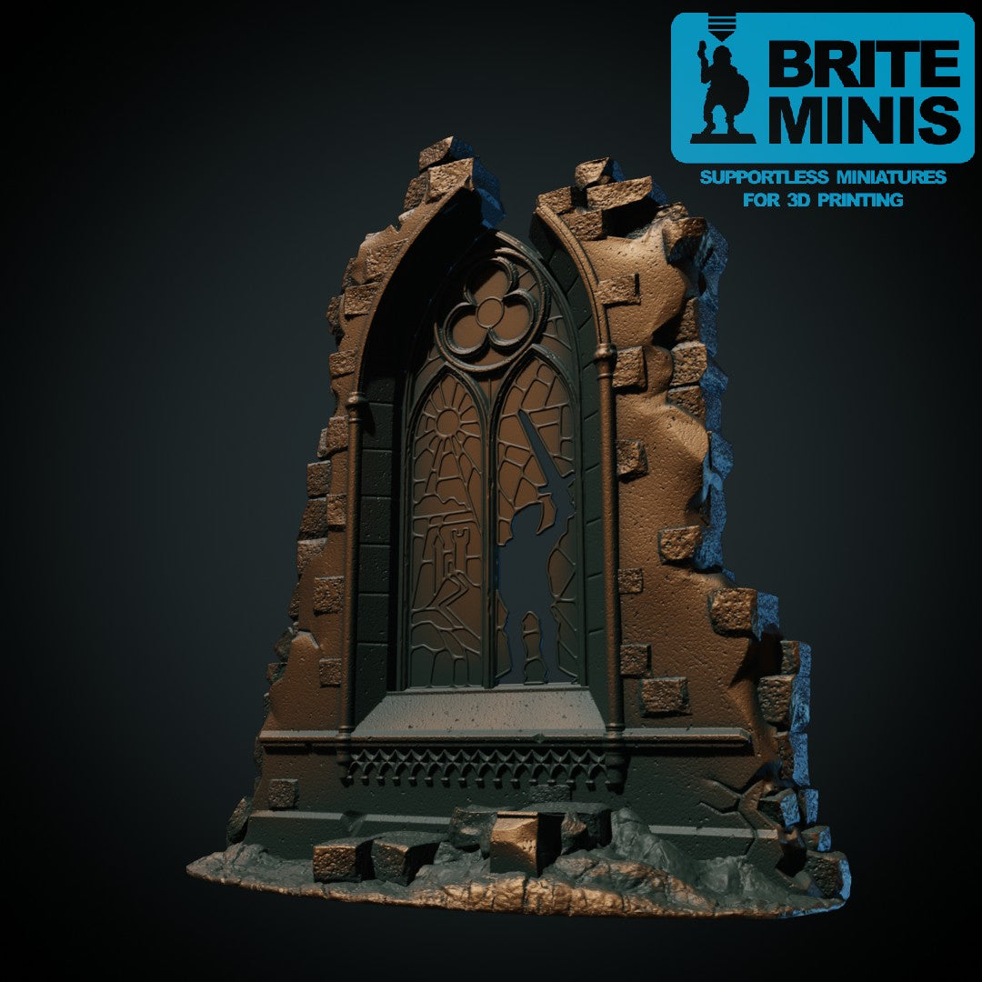 Gothic window ruin