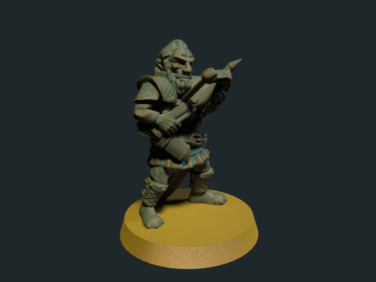 Hobgoblin med armbrøst II, 3D-printet D&D-miniatyr fra Spillsmia.