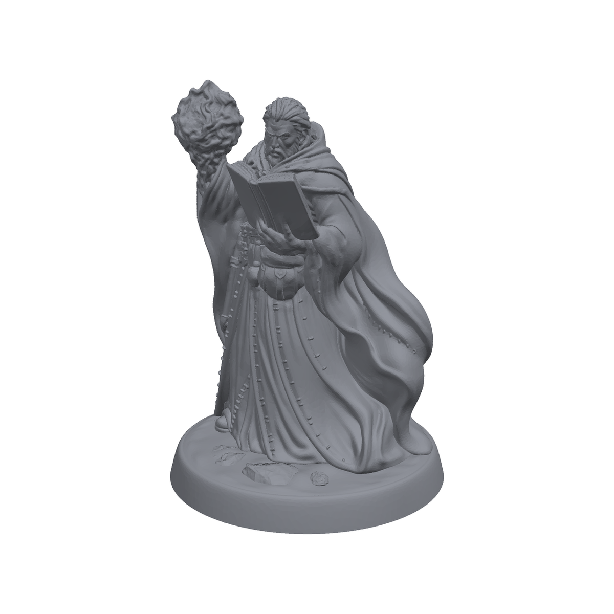 Warlock with Book and Spell