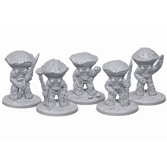 Mushroomfolk – miniatyrsett (5 stk)