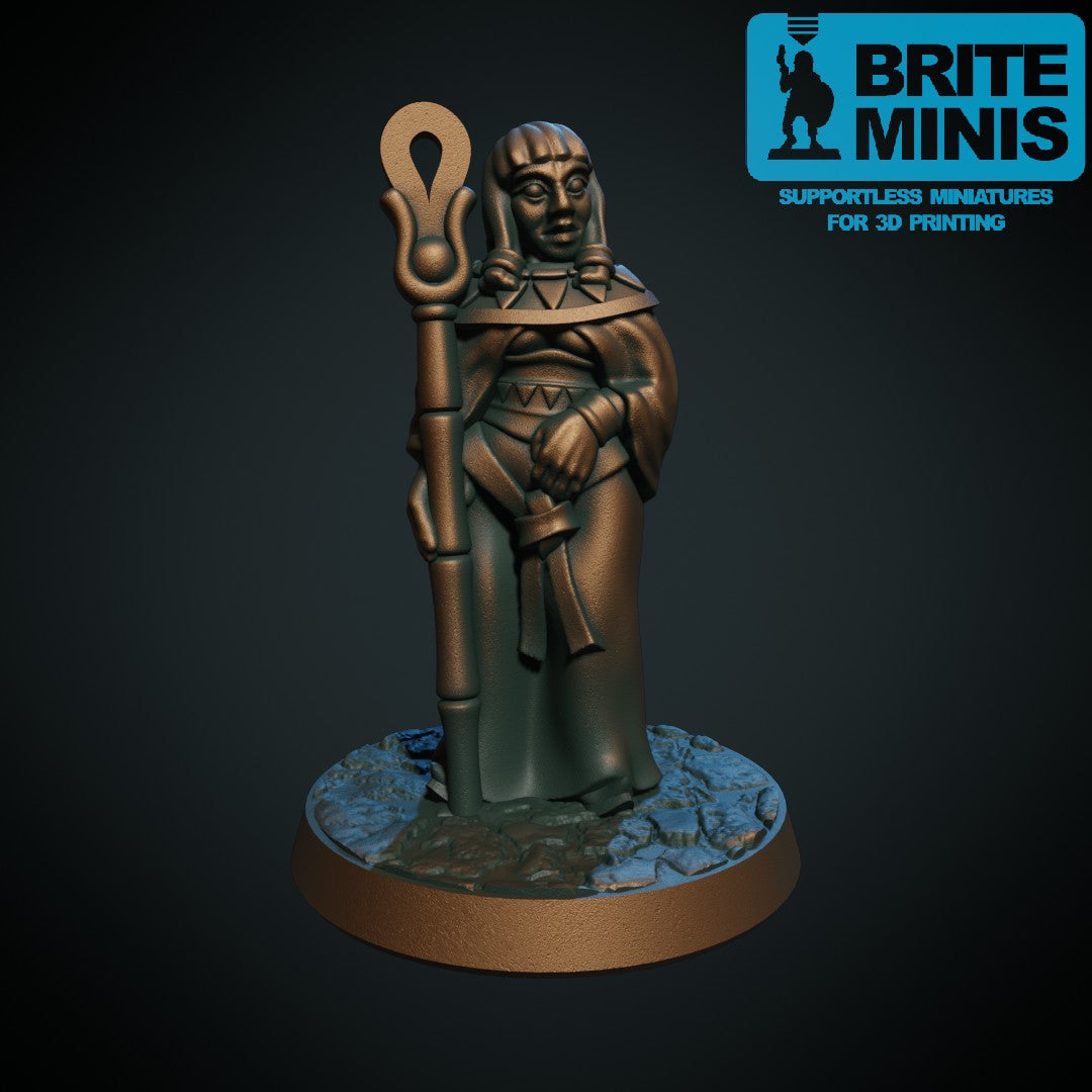 Orientalsk prestinne, 3D-printet D&D-miniatyr fra Spillsmia.