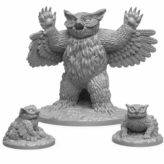 Owlbear – miniatyrsett (3 stk)