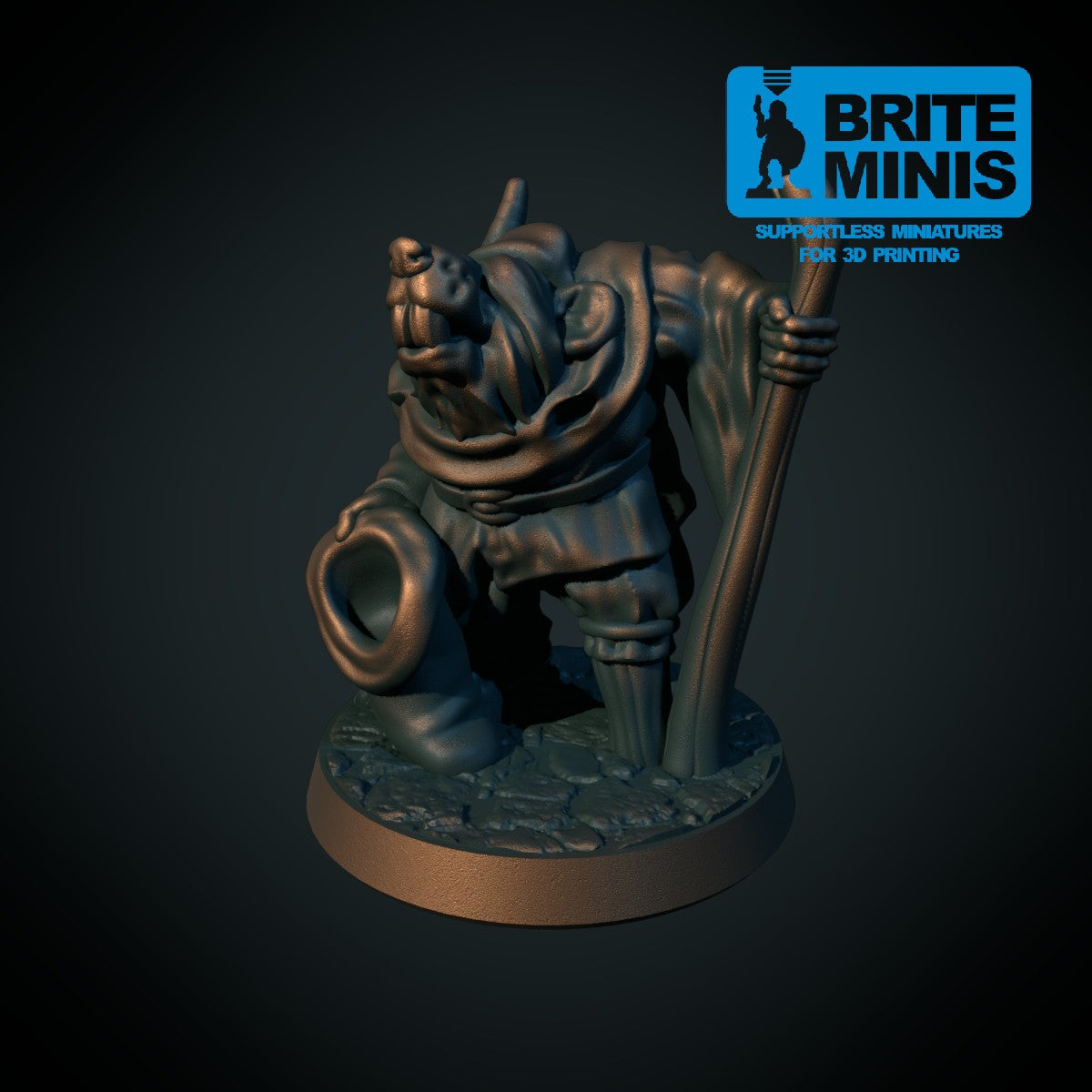 Rottefolk tigger, 3D-printet D&D-miniatyr fra Spillsmia.
