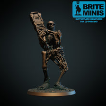 3D-printet kjempeskjelett i grå PLA til D&D og Pathfinder.