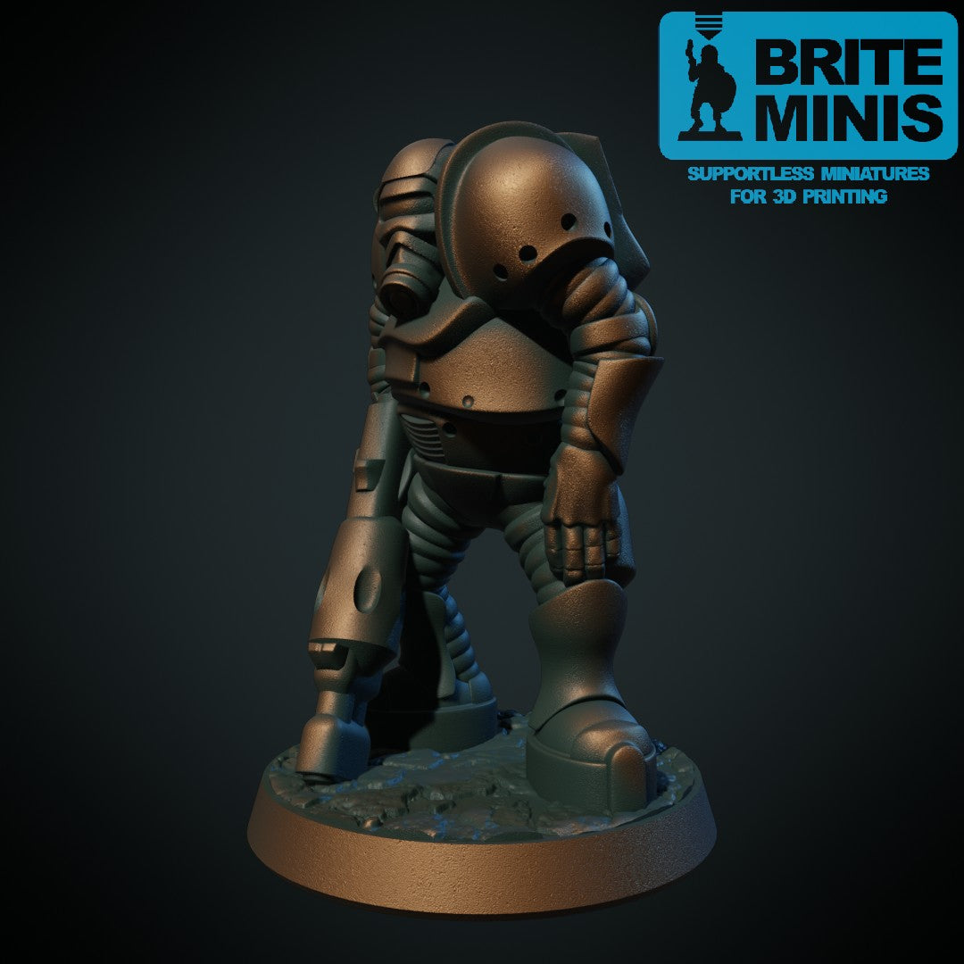 Space-elitevakt, 3D-printet sci-fi-miniatyr fra Spillsmia.