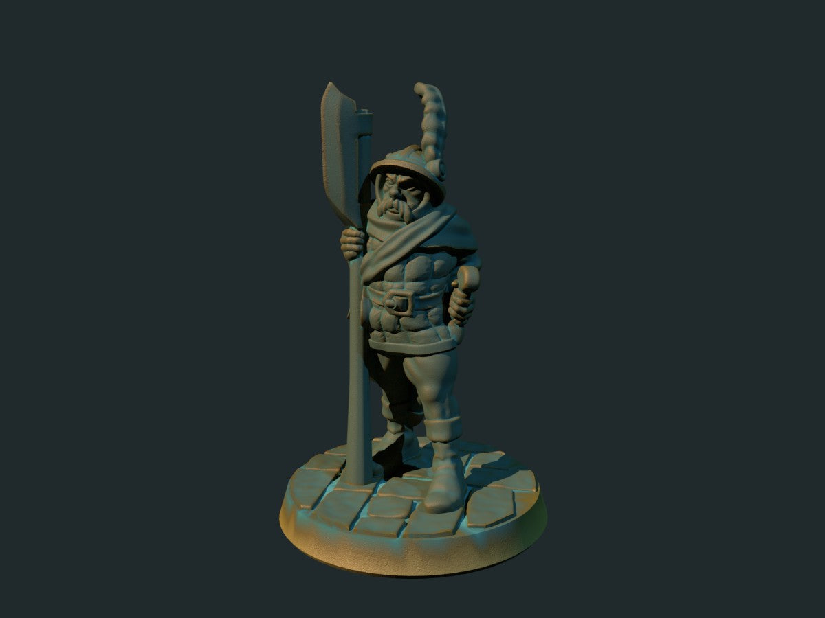 Byvakt I, 3D-printet D&D-miniatyr fra Spillsmia.