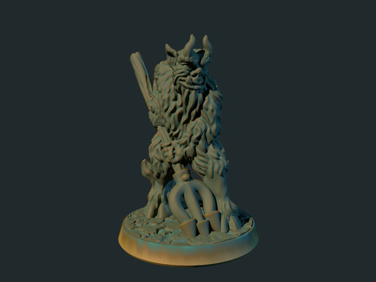 Djevel med høygaffel – 3D-printet D&D-miniatyr fra Spillsmia