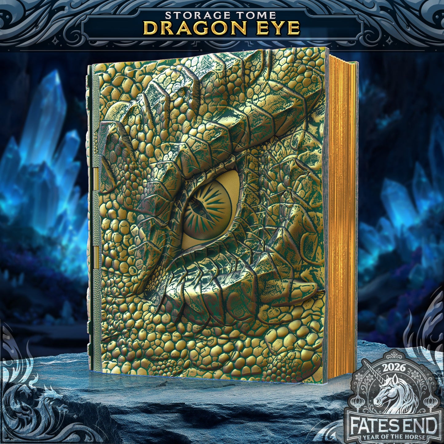 Dragon Eye - oppbevaringstome fra FatesEnd, 3D-printet til D&D og rollespill.