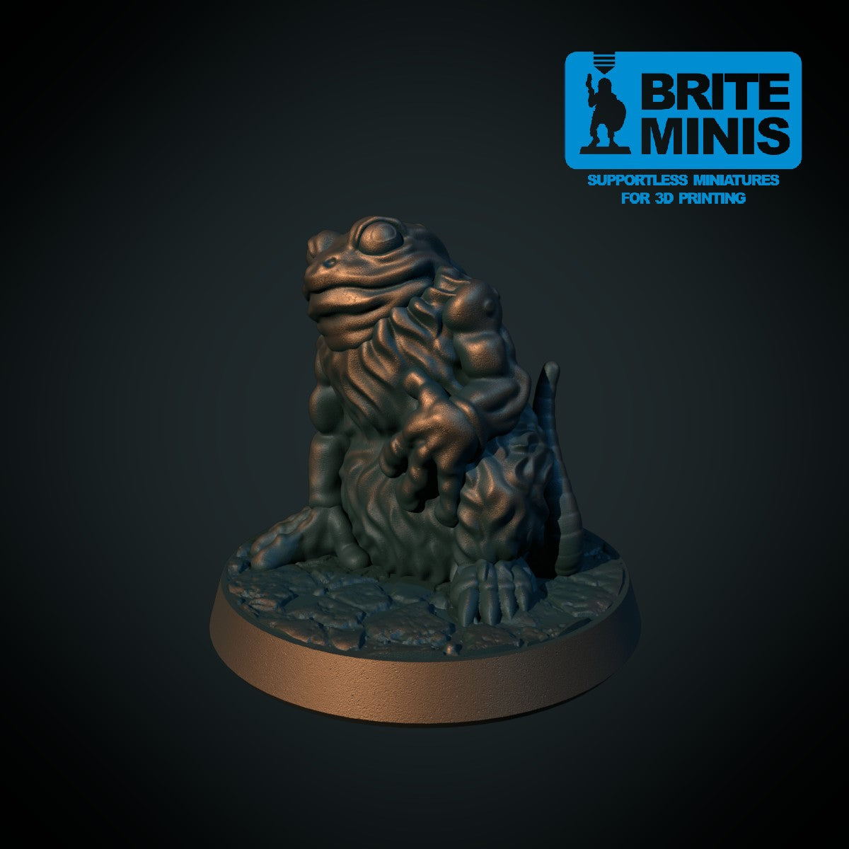 Froskerotte, 3D-printet D&D-miniatyr fra Spillsmia.