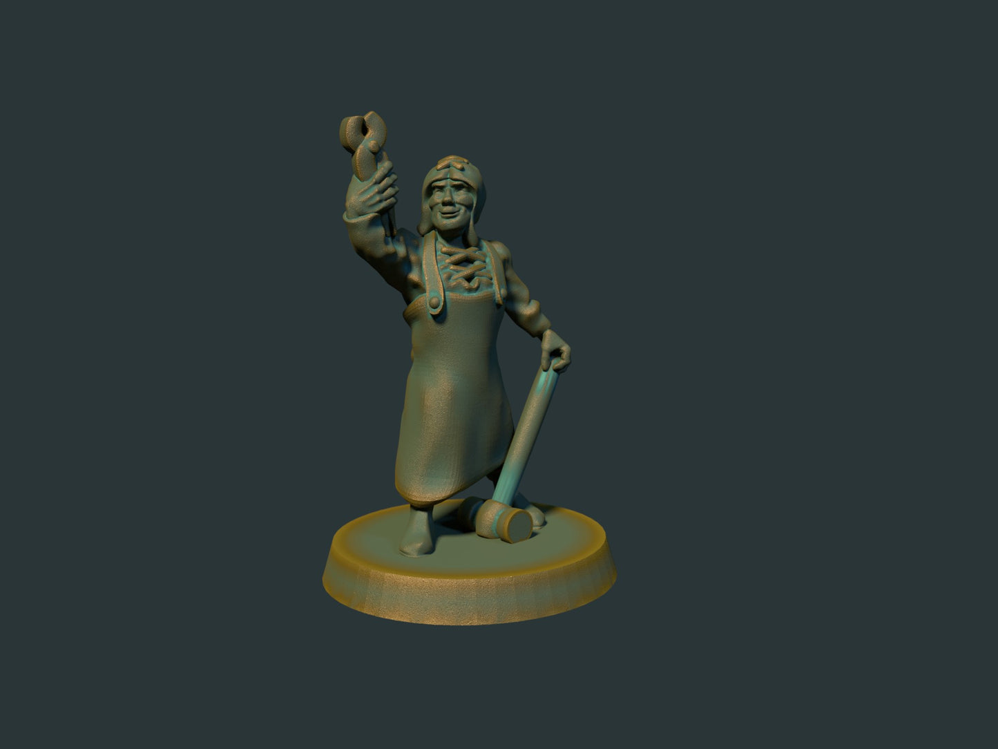 Smed - 3D-printet D&D-miniatyr fra Spillsmia