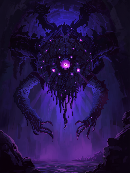 Fremmedartet aberration-skapning med tentakler og eldritch preg, fantasy-illustrasjon
