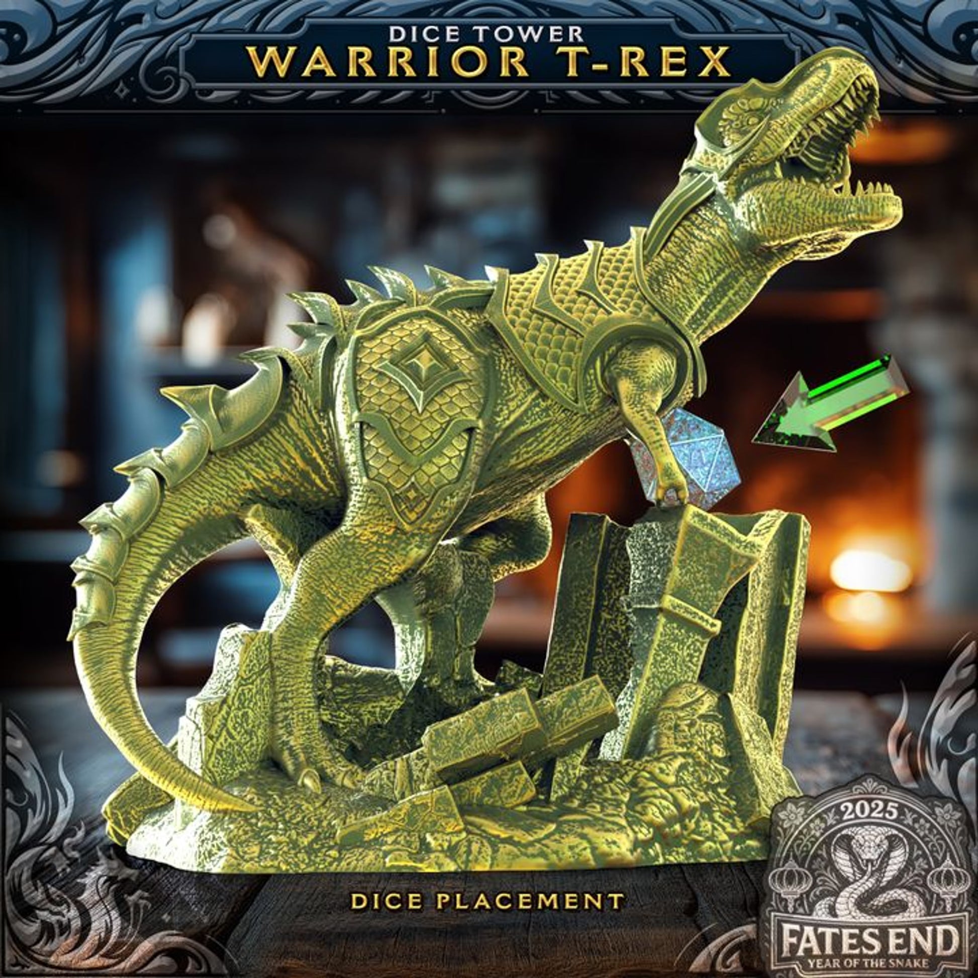 Warrior T-Rex Dice Tower