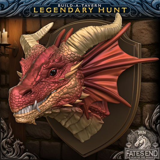 Legendary Hunt dragehode veggmontering