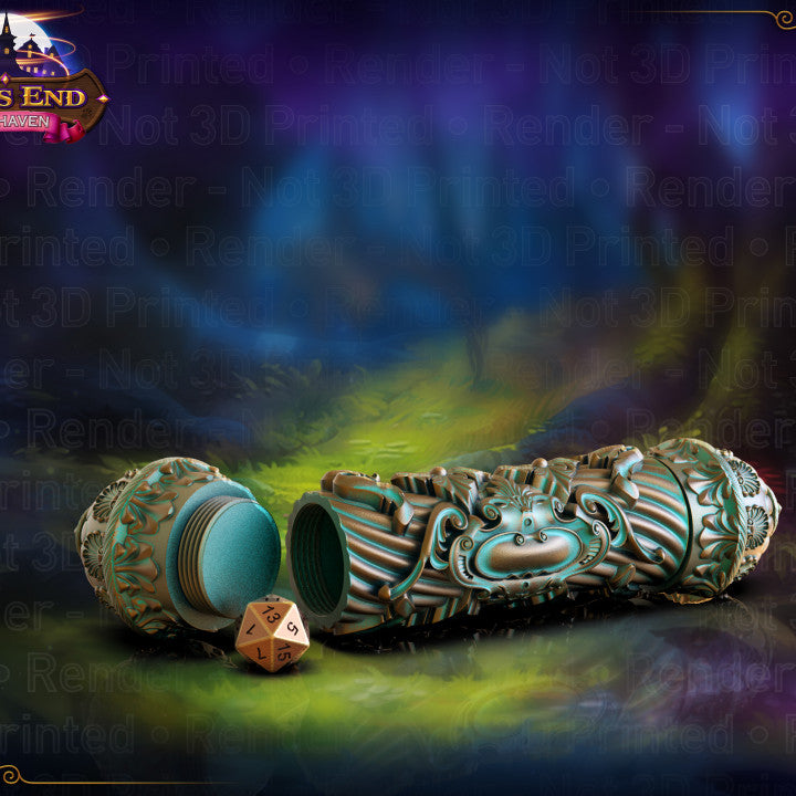 Parliament's Spell Scroll Dice Vault, spillerskrin fra Spillsmia