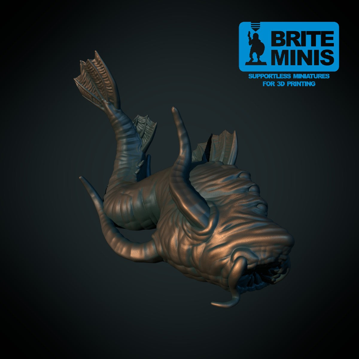 Aboleth – 3D-printet D&D-miniatyr fra Spillsmia