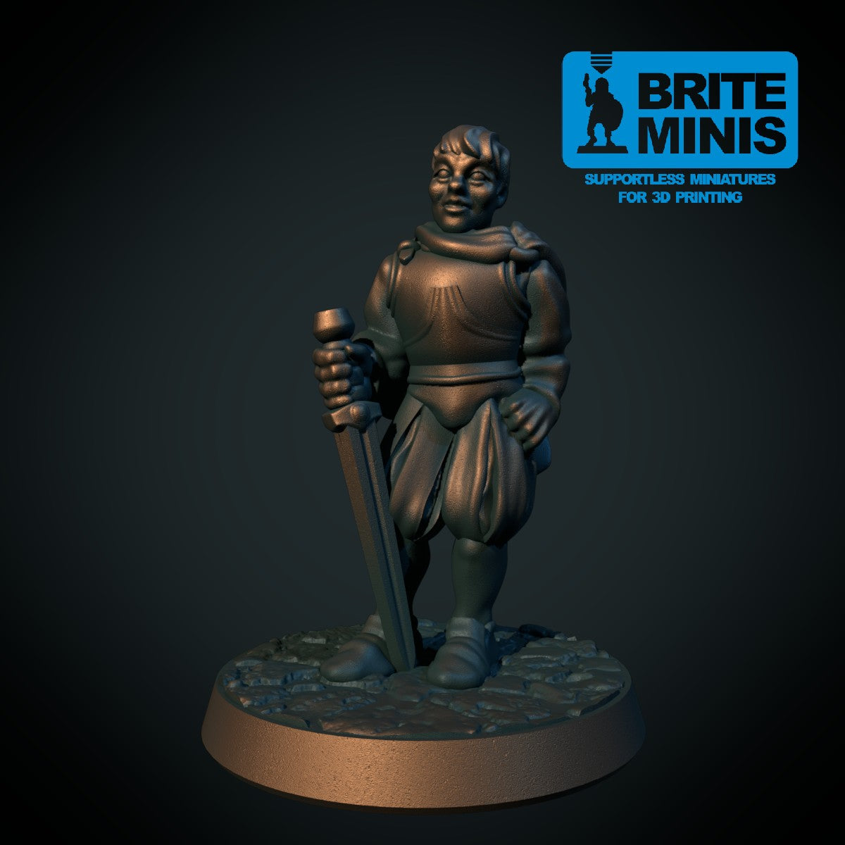 Eventyrerske 2, 3D-printet D&D-miniatyr fra Spillsmia.