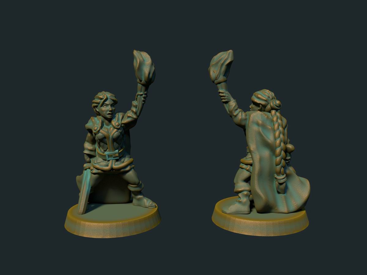 Eventyrerske, 3D-printet D&D-miniatyr fra Spillsmia.