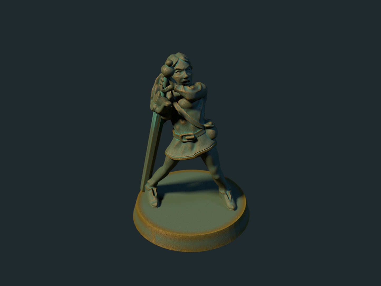 Alice, 3D-printet D&D-miniatyr fra Spillsmia.