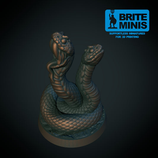 Amphisbaena – 3D-printet D&D-miniatyr fra Spillsmia