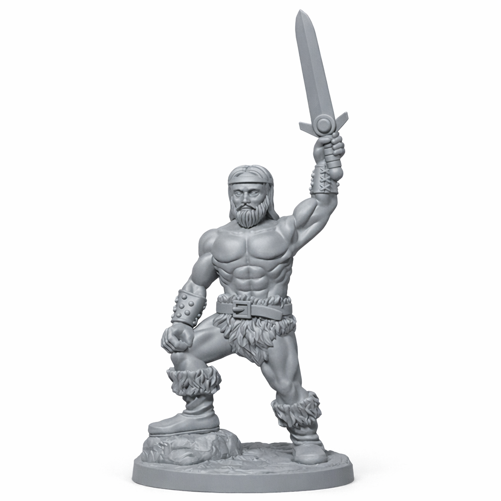 Barbarian med sverd