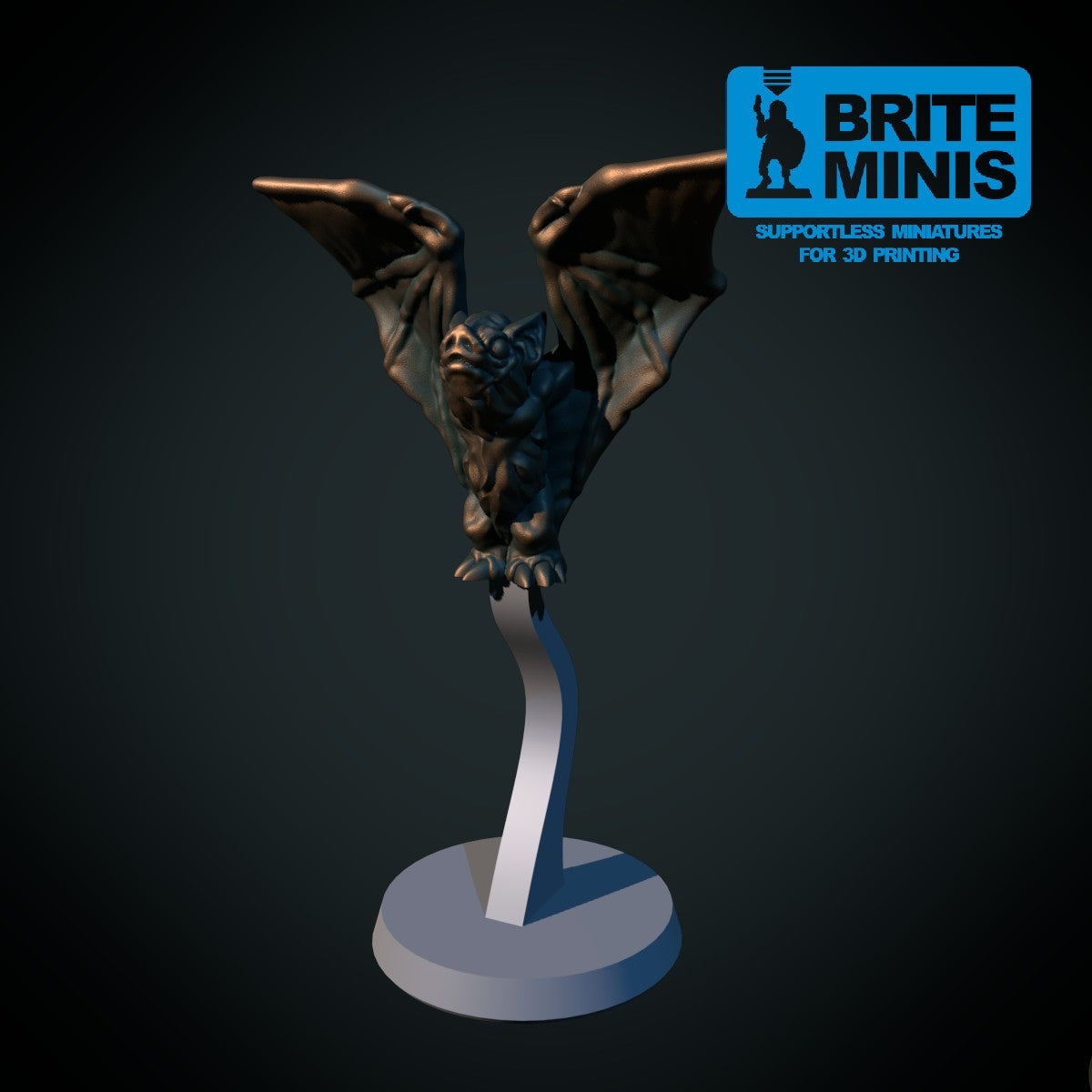 Giant Bat – 3D-printet D&D-miniatyr fra Spillsmia