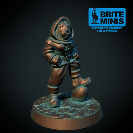 Kaninfolk med egg, 3D-printet D&D-miniatyr fra Spillsmia.