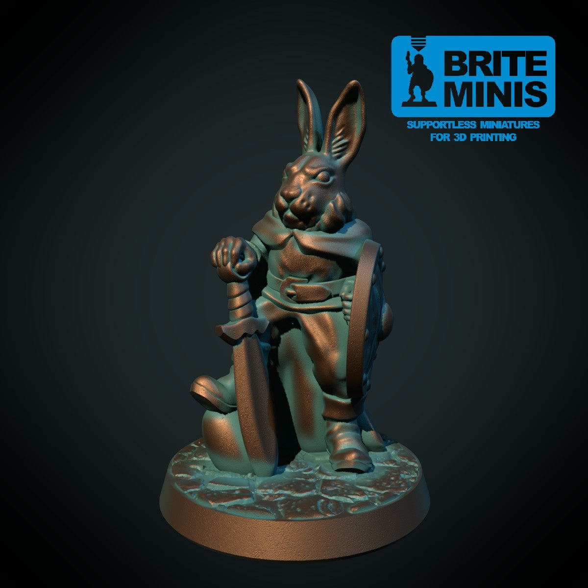 Kaninfolk med egg, 3D-printet D&D-miniatyr fra Spillsmia.