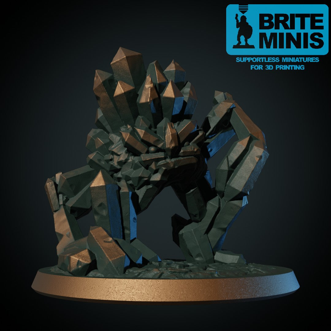 Krystallgolem – 3D-printet D&D-miniatyr fra Spillsmia