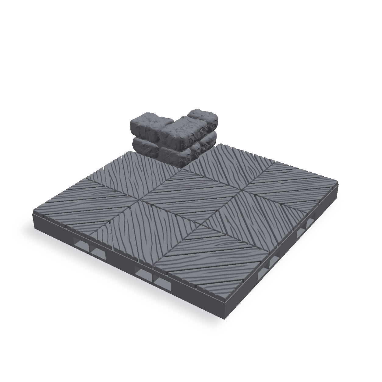 Dungeon-tregulv hjørne Innvendig 3x3 A