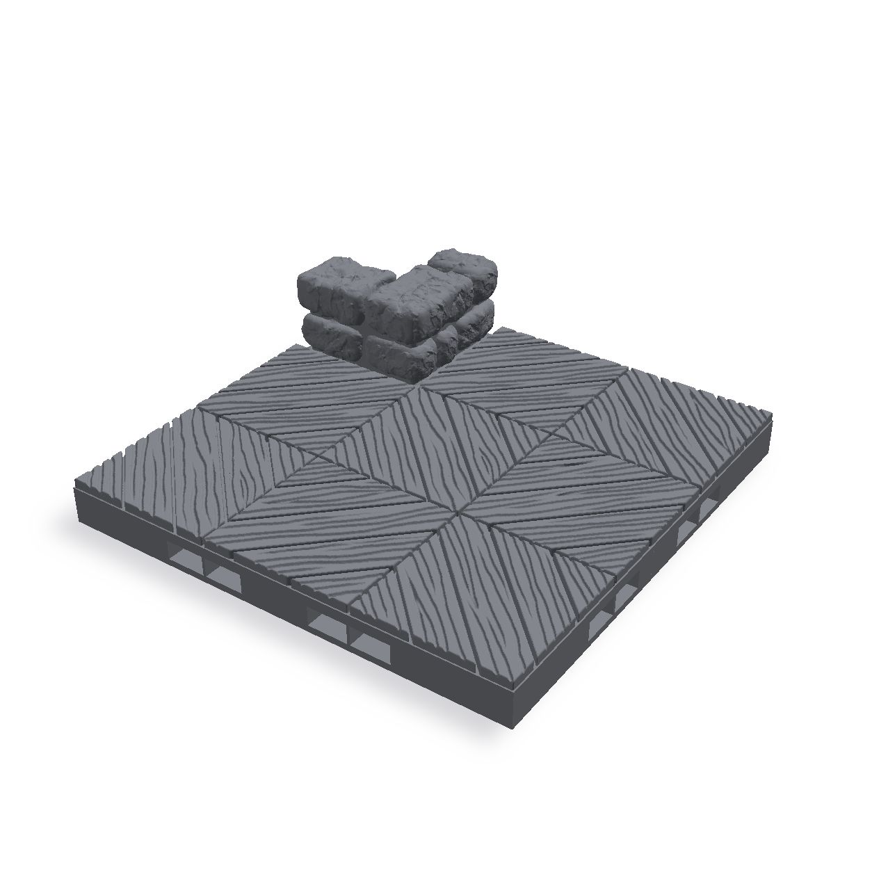 Dungeon-tregulv hjørne Innvendig 3x3 B