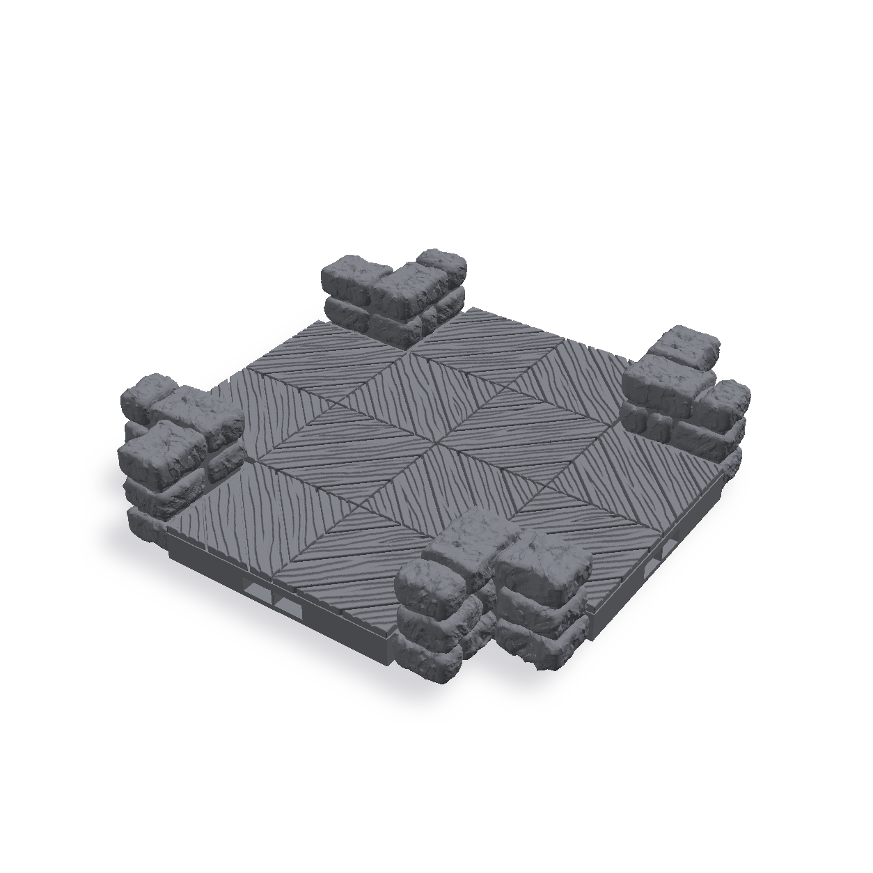 Dungeon-tregulv brede ganger X