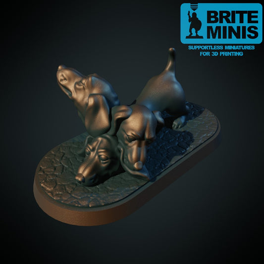 Cerberus-gravhund – 3D-printet D&D-miniatyr fra Spillsmia