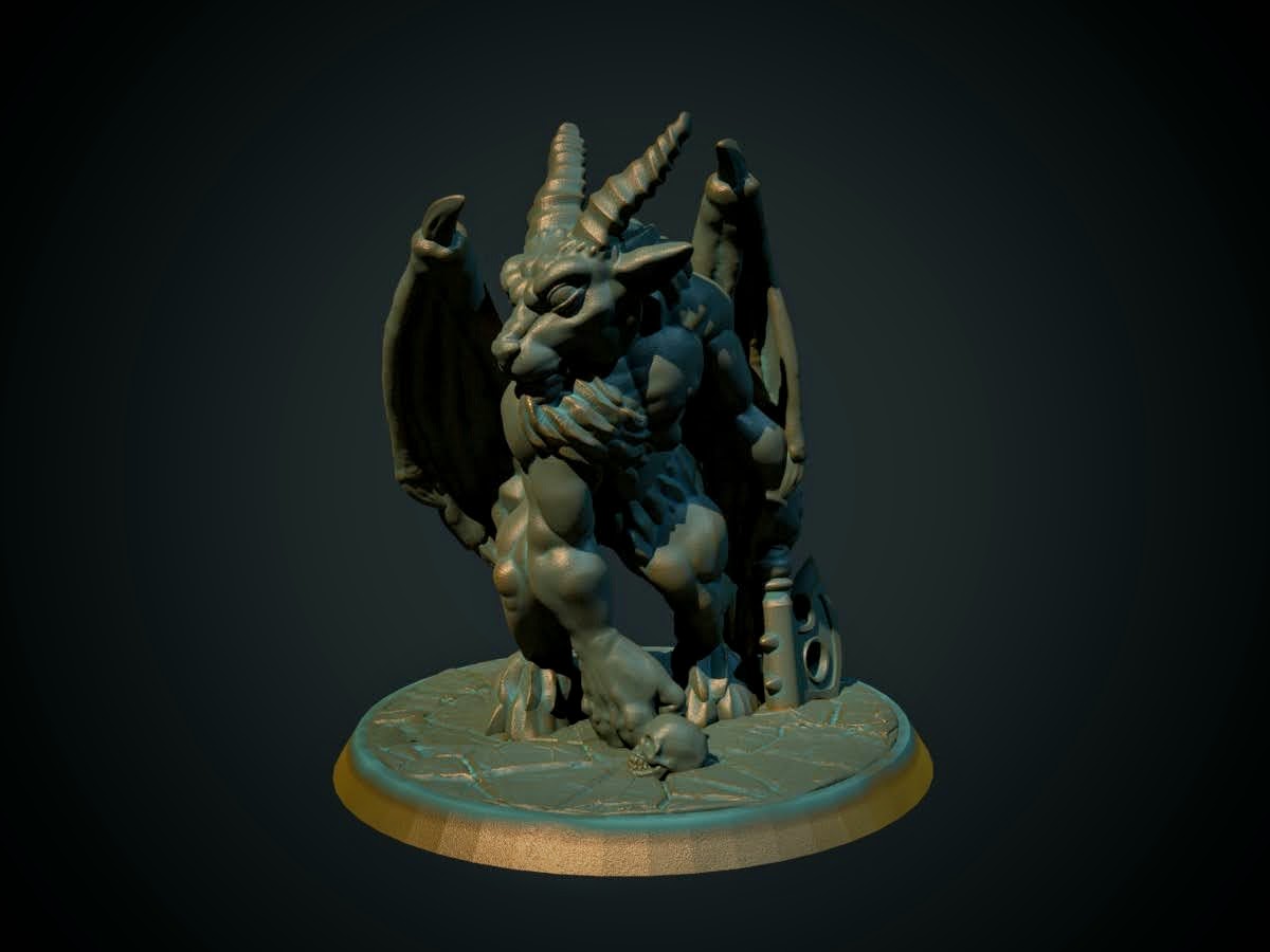 Demon – 3D-printet D&D-miniatyr fra Spillsmia