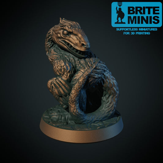 Dinosaur – Deinonychus – 3D-printet D&D-miniatyr fra Spillsmia