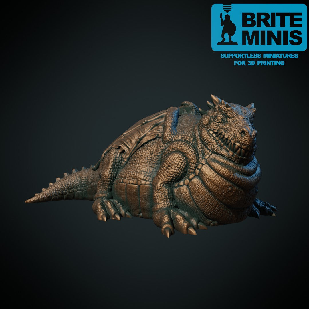 Lubben drage – 3D-printet D&D-miniatyr fra Spillsmia