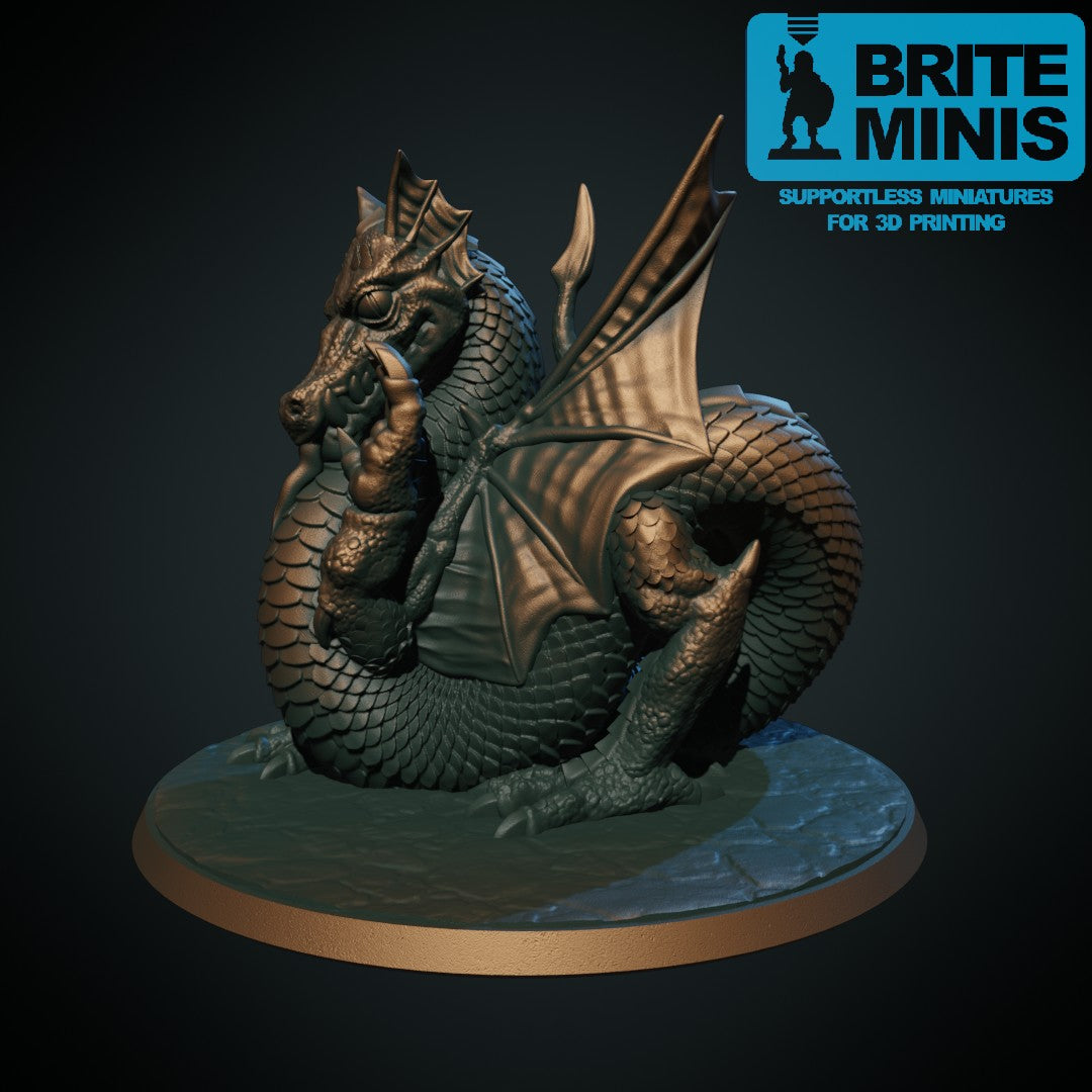 Grønn drage miniatyr