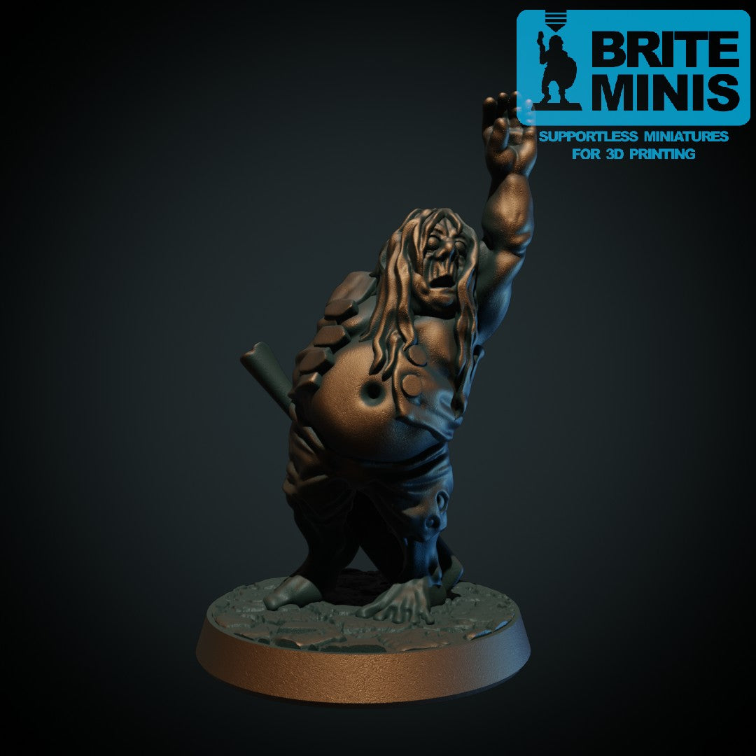 3D-printet drukningsoffer i grå PLA til D&D og Pathfinder.