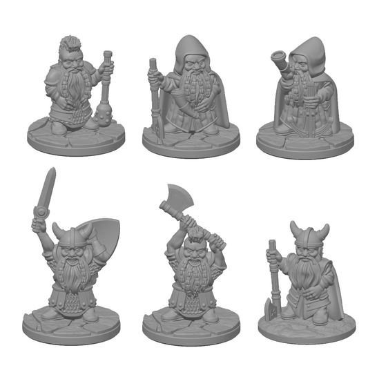 Dverger II - miniatyrsett (6 stk)