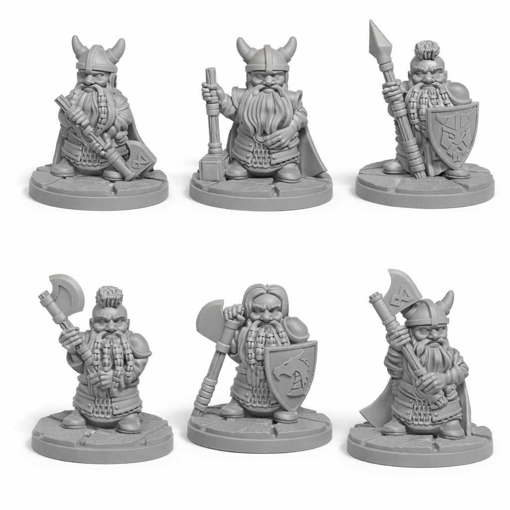 Dverger 1 – Miniatyrsett (6 stk)