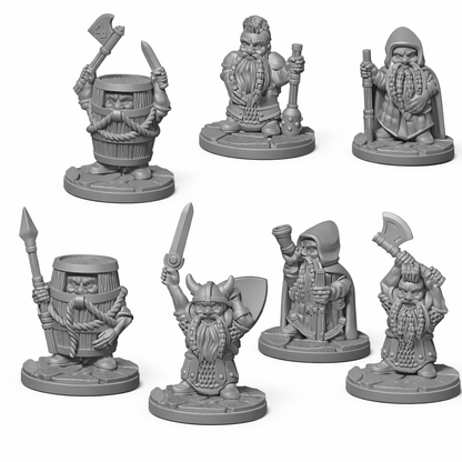 Dverger 2 – Miniatyrsett (7 stk)