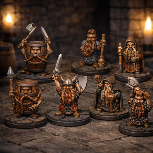 Dverger 2 – Miniatyrsett (7 stk)