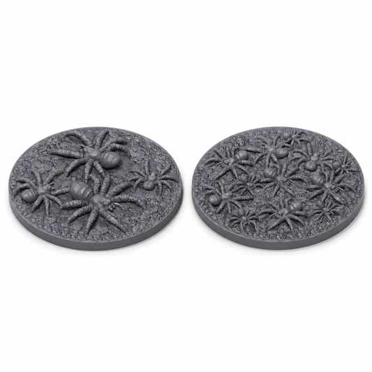 3D-printet Edderkoppsverm i grå PLA til D&D og tabletop-rollespill.