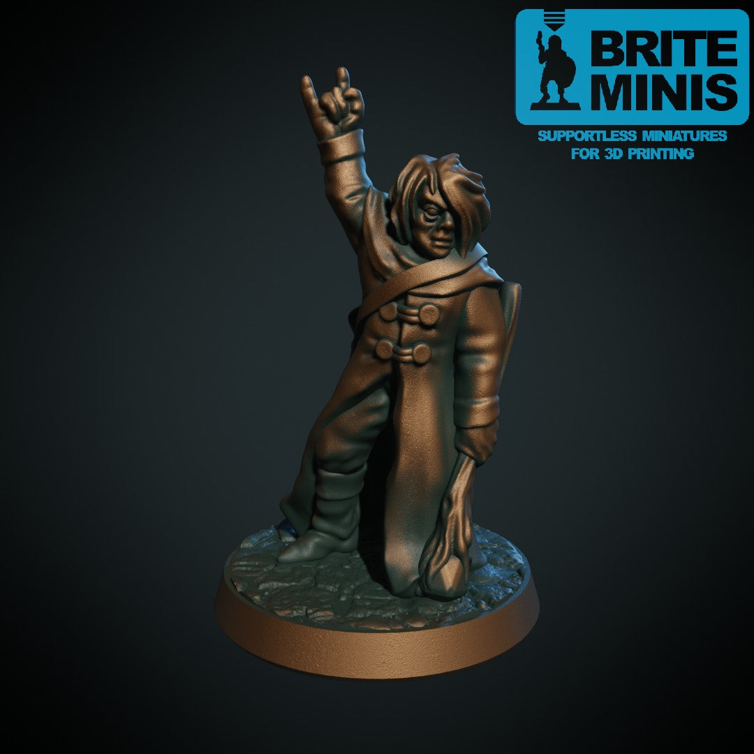 Emo-trollmannlærling, 3D-printet D&D-miniatyr fra Spillsmia.